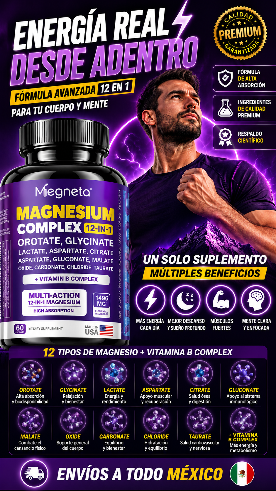 Suplemento Megneta Magnesio Complex 12 EN 1