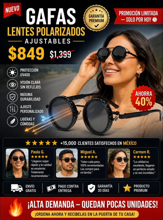 Gafas Polarizadas Ajustables Protección UV Premium