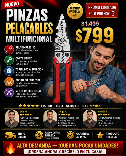 Pinzas Pelacables Multifuncional Profesional - Herramienta Esencial