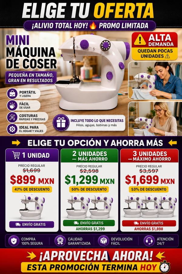Máquina de Coser Mini Portátil Profesional