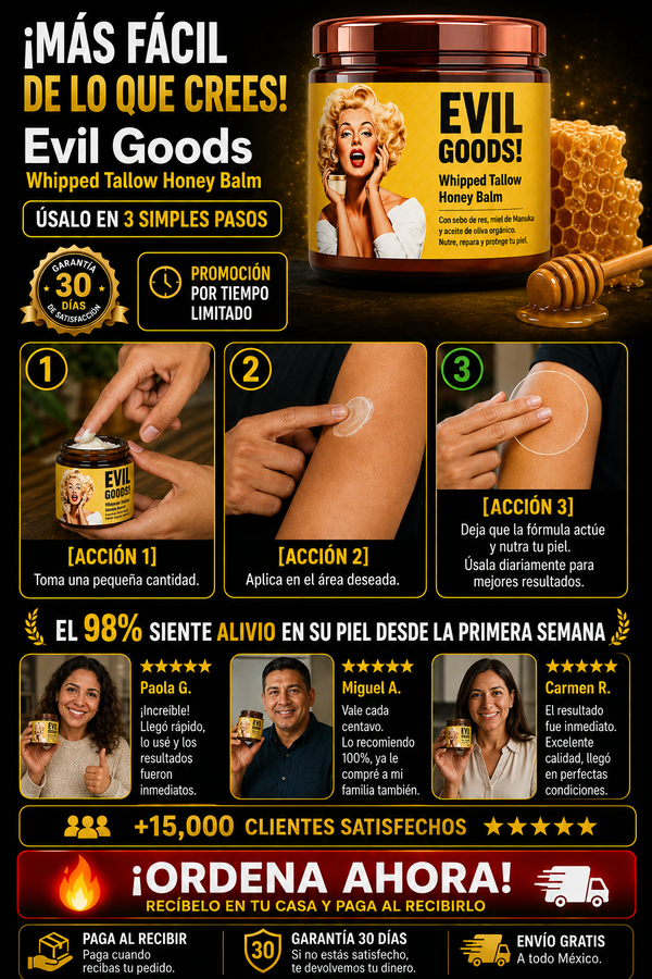Crema Hidratante Evil Goods Facial Premium Piel Suave