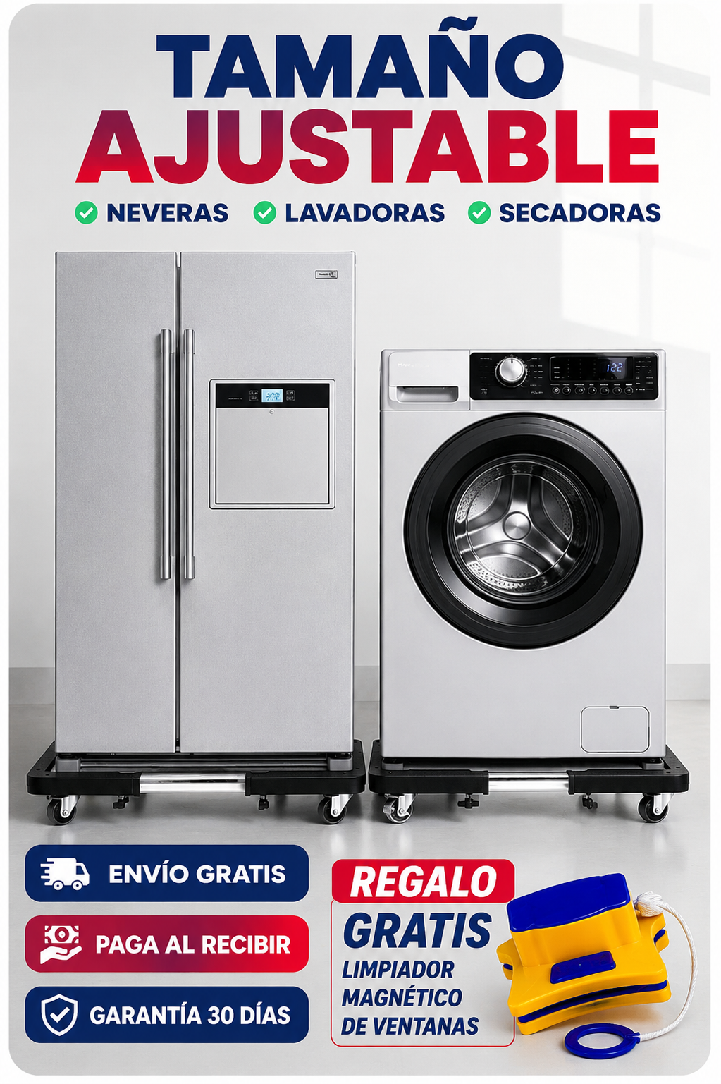 BASE MOVIL PARA LAVADORA/NEVERA