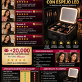 Estuche Maquillaje Espejo LED Portátil Premium