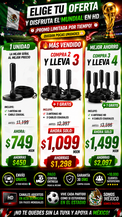 Antena Digital HD Para TV PLUS