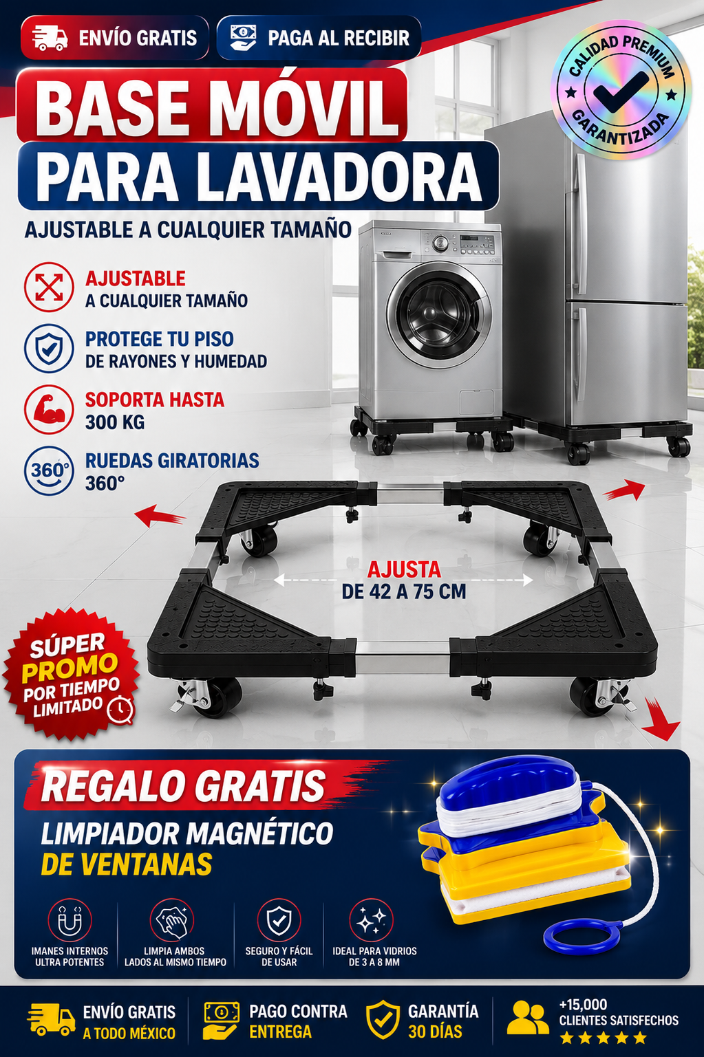 BASE MOVIL PARA LAVADORA/NEVERA