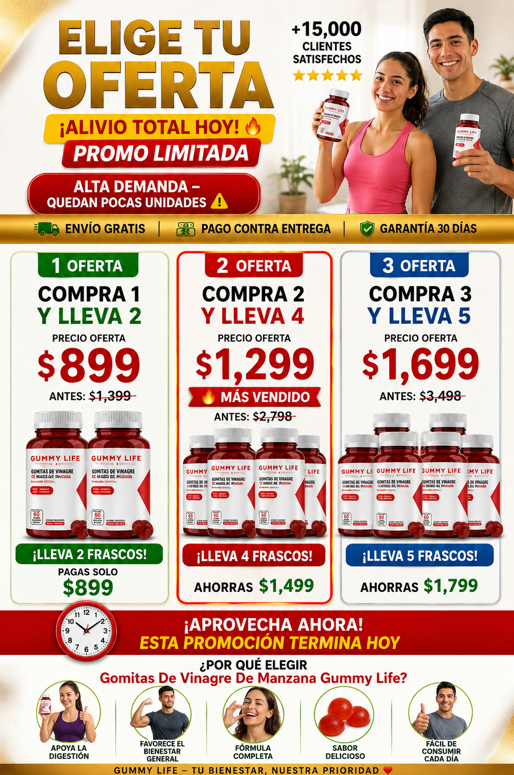 Gomitas Vinagre Manzana Premium Energía Natural Hoy