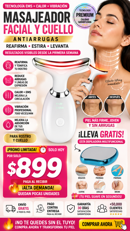 Masajeador Facial Cuello Antiarrugas