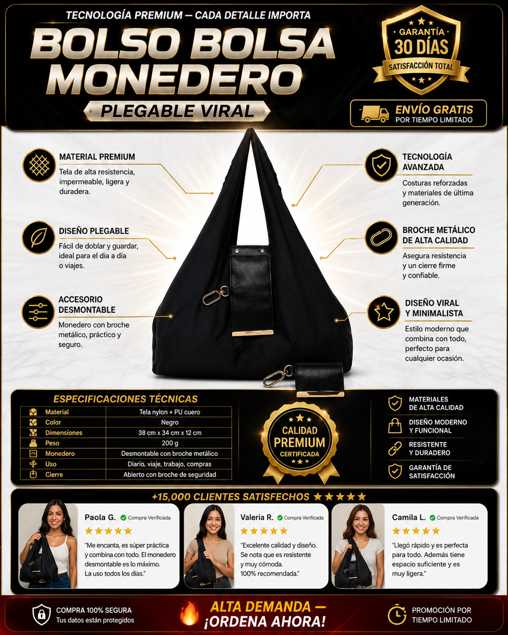Bolso Plegable Monedero Viral Imprescindible