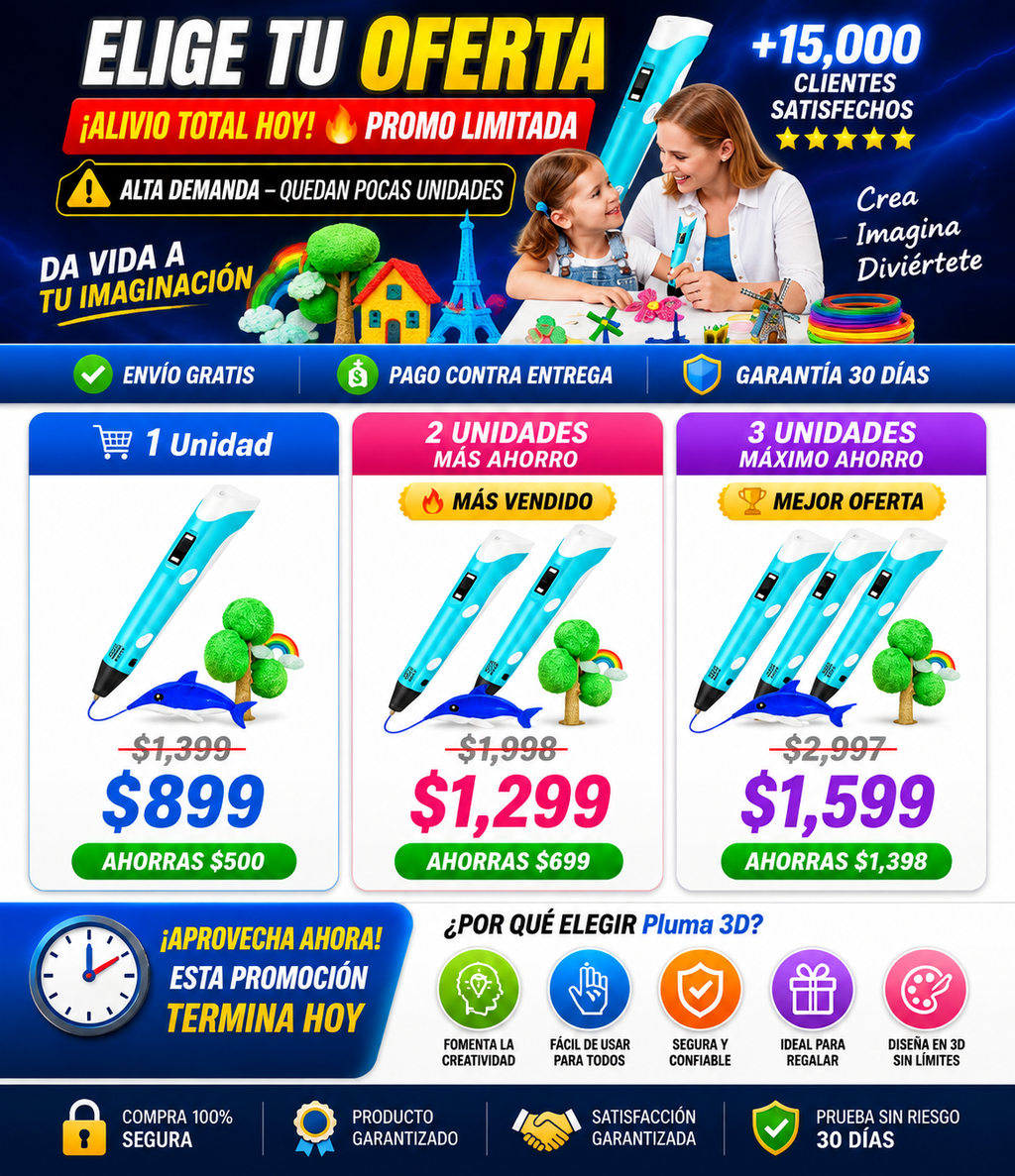 Pluma 3D Profesional - Dibuja e Imprime