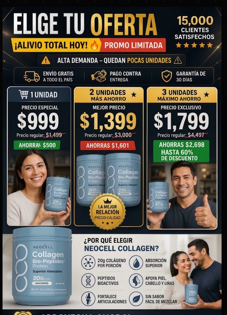 Colageno Neocell 567g Belleza Piel Cabello Uñas
