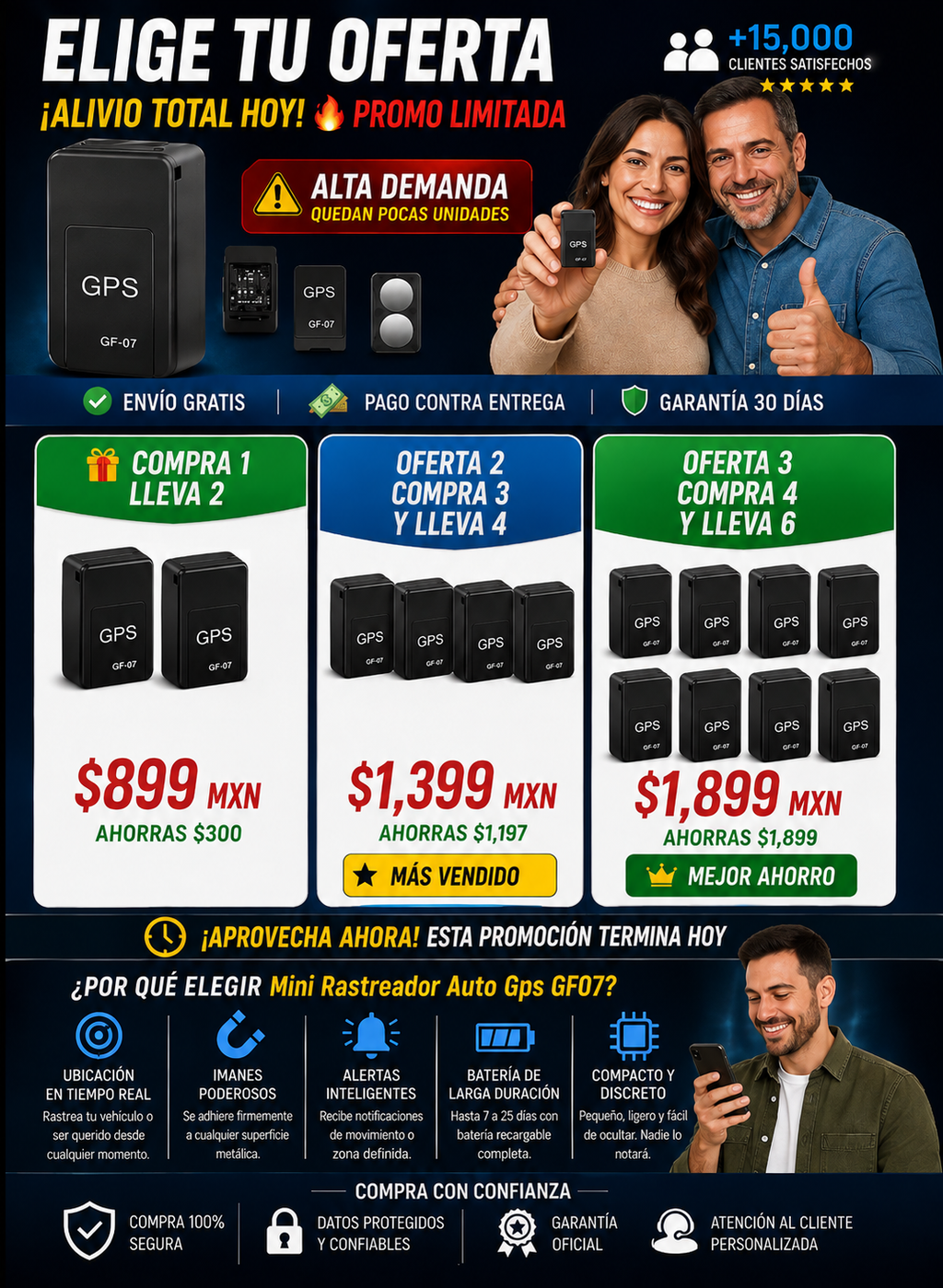 Mini Rastreador GPS Gf07 Localizador Auto Preciso