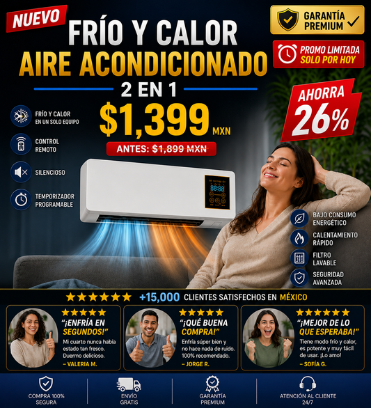 Aire Acondicionado 2 en 1 Frío Calor Portable