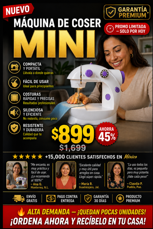 Máquina de Coser Mini Portátil Profesional