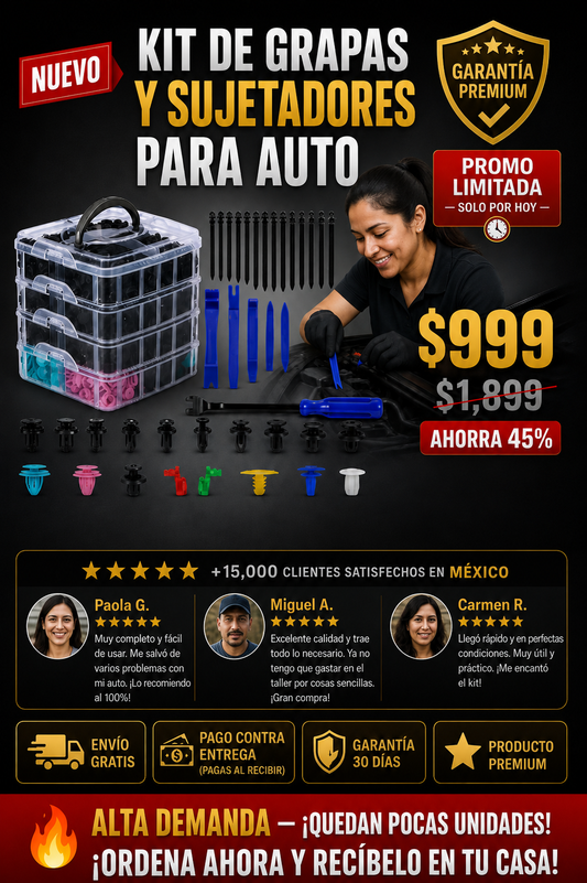 Kit Completo Grapas y Sujetadores Automotrices Premium