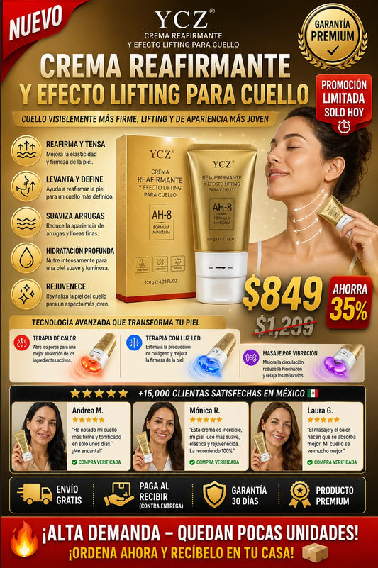 Crema Reafirmante Cuello YCZ Antiedad Efecto Lifting