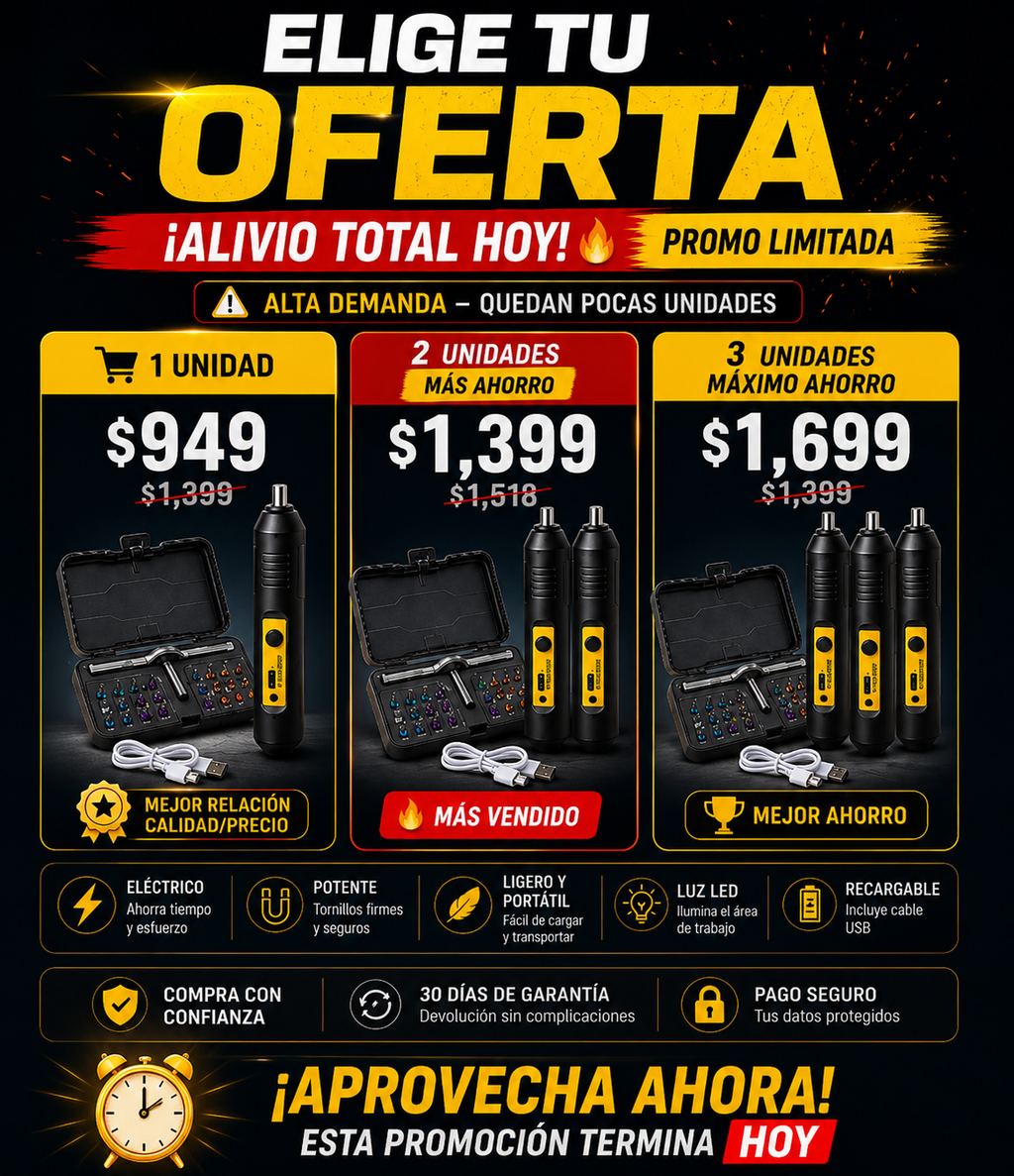 Destornillador Eléctrico 24 Puntas Profesional Potente