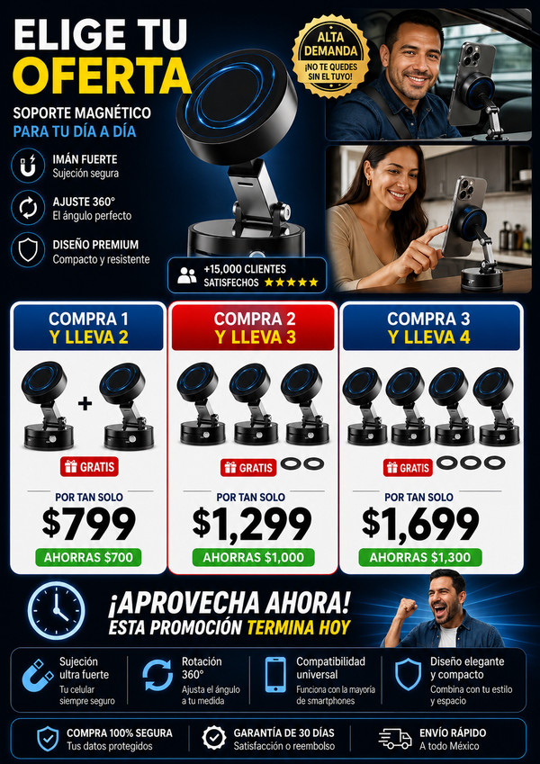 Soporte Magnético Celular Vacío Ultra Resistente Oficial