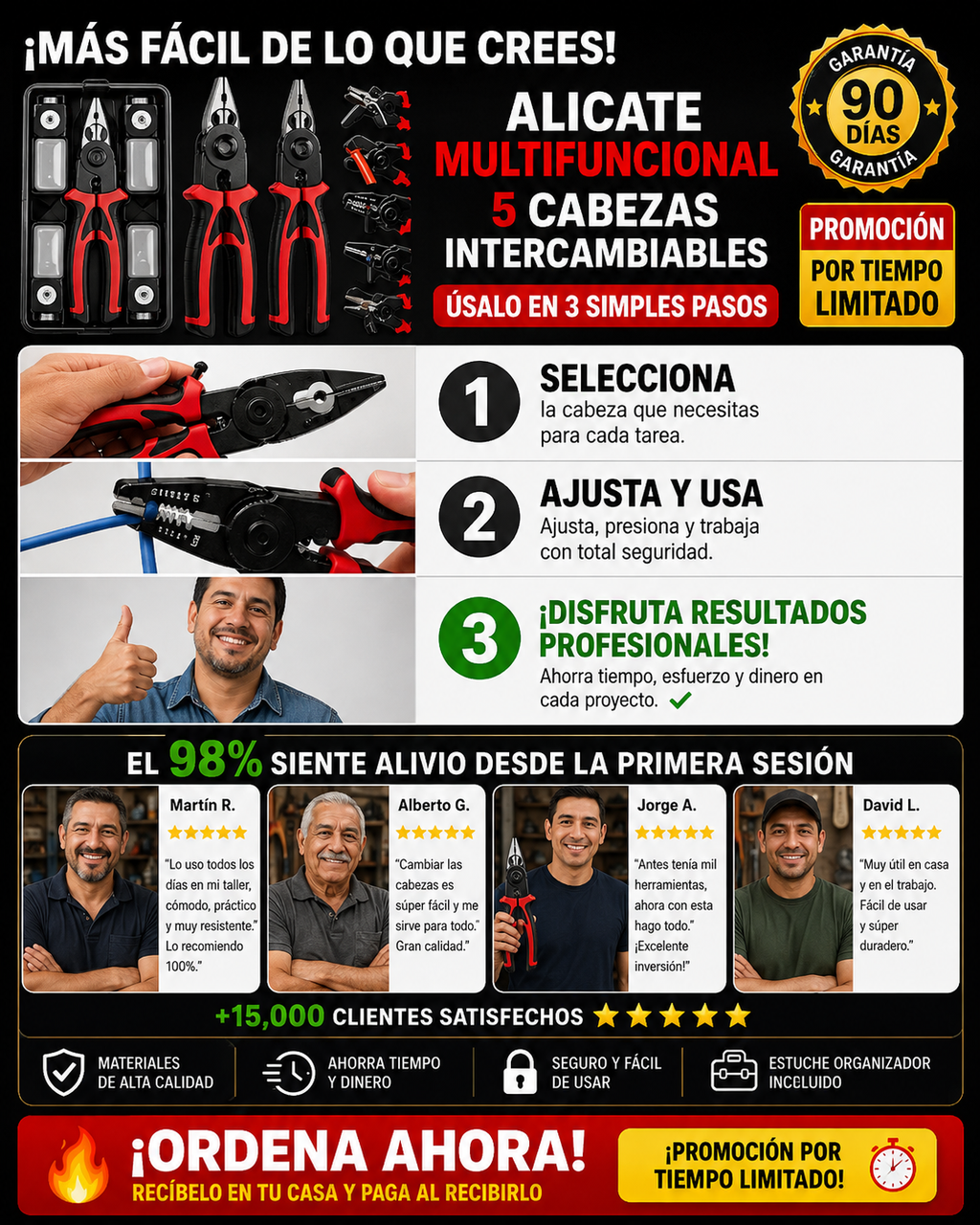 Alicate Multifuncional 5 en 1 Profesional Interca