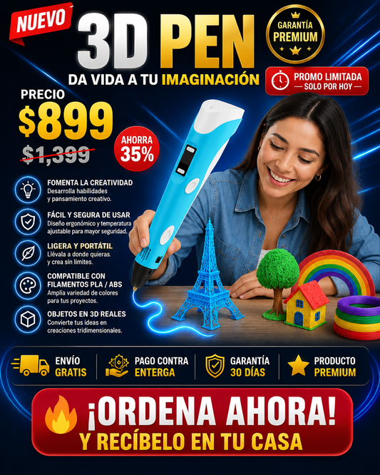 Pluma 3D Profesional - Dibuja e Imprime