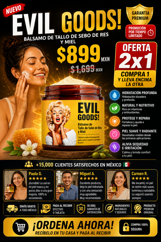 Crema Hidratante Evil Goods Facial Premium Piel Suave