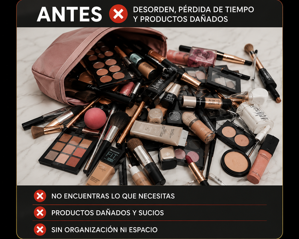 Estuche Maquillaje Espejo LED Portátil Premium