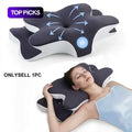 Almohada cervical ergonómica de espuma viscoelástica con funda refrescante