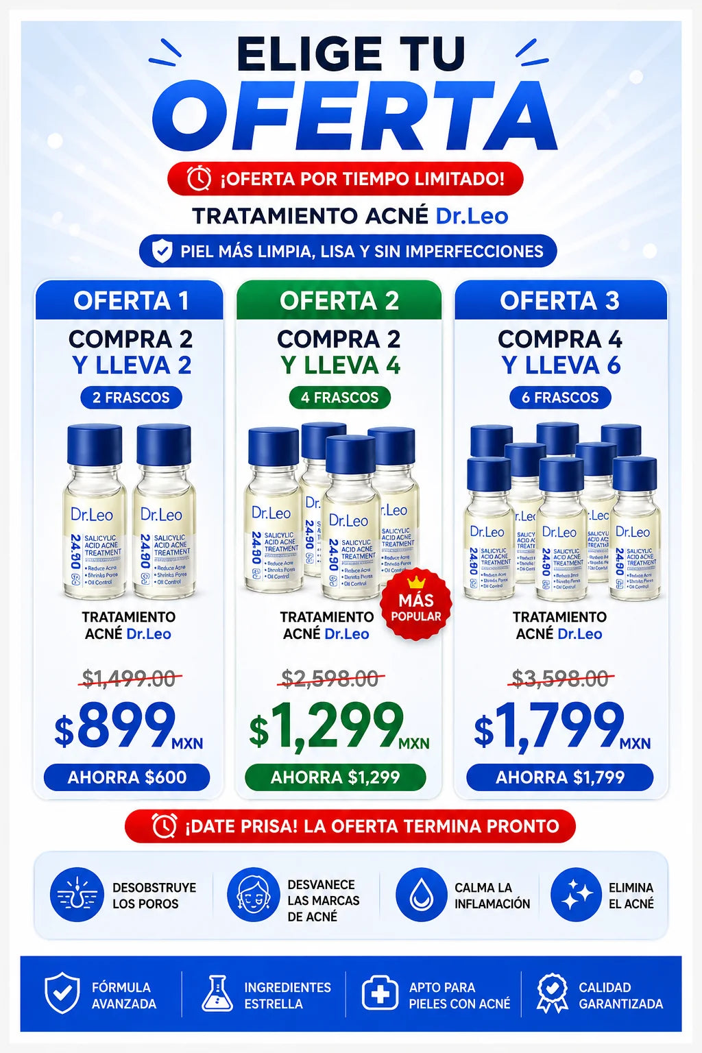 Sérum Dr.Leo Anti Acné Tratamiento Profesional