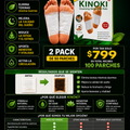 Parches Kinoki Detox 100 Unidades Desintoxicación Garantizada