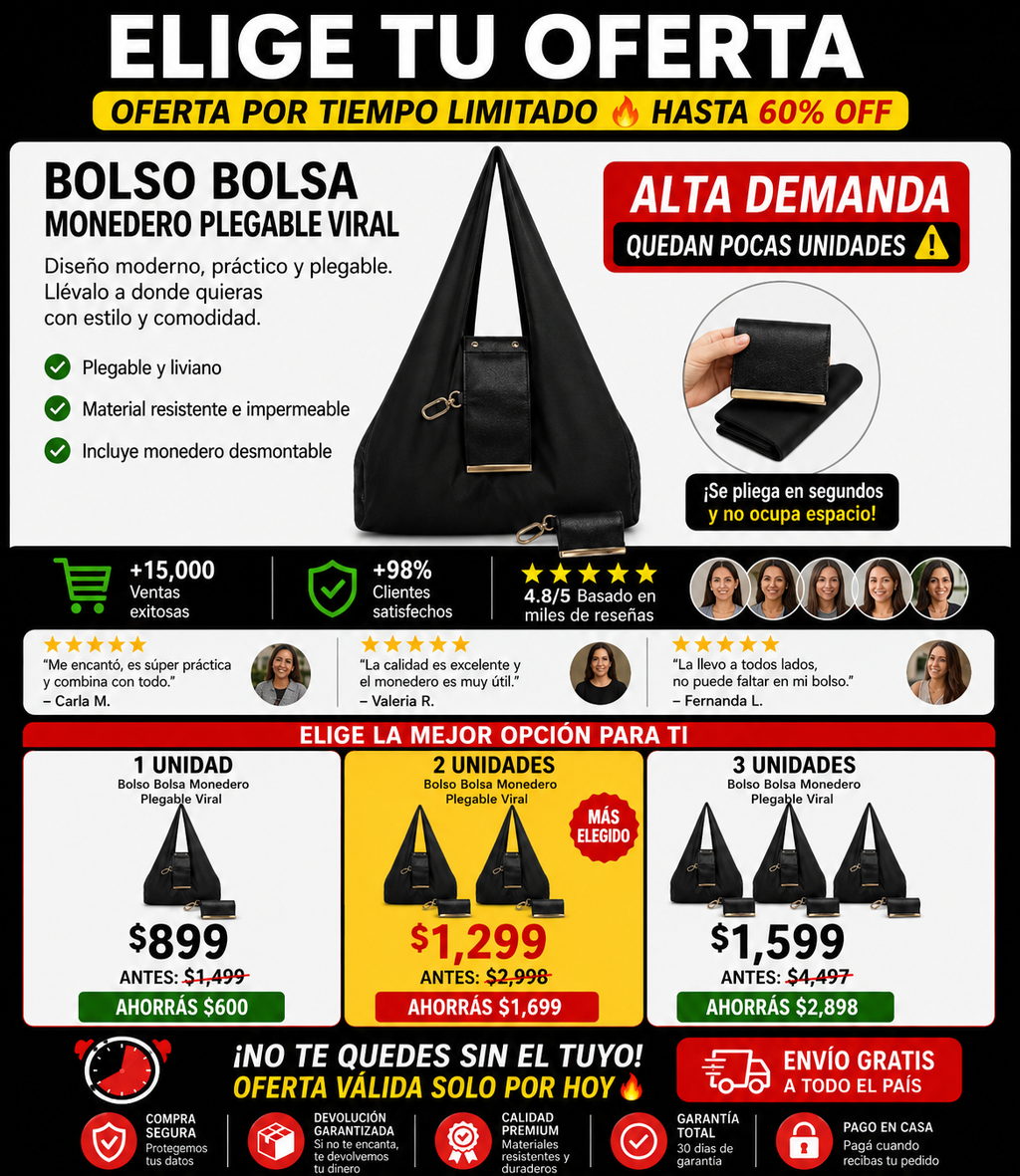 Bolso Plegable Monedero Viral Imprescindible