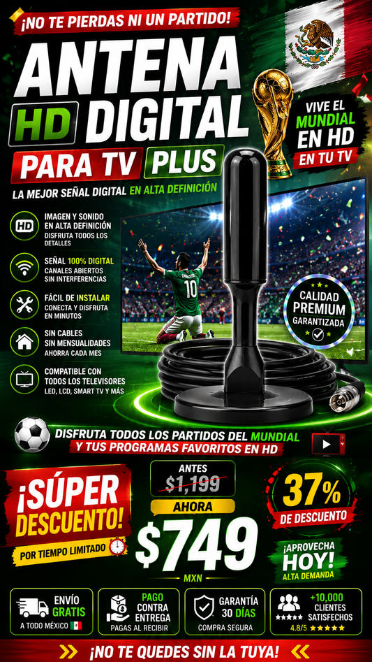 Antena Digital HD Para TV PLUS