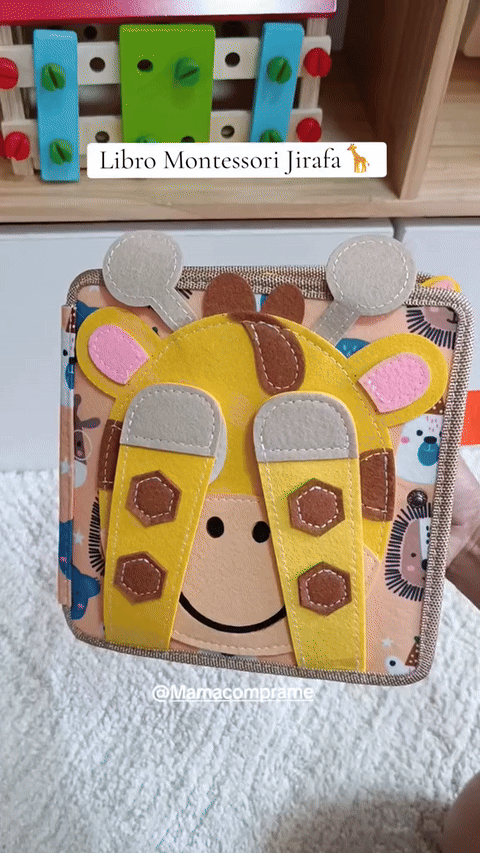 Libro de tela 3D con actividades Montessori para bebés — video-producto