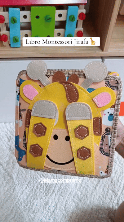Libro de tela 3D con actividades Montessori para bebés — video-producto