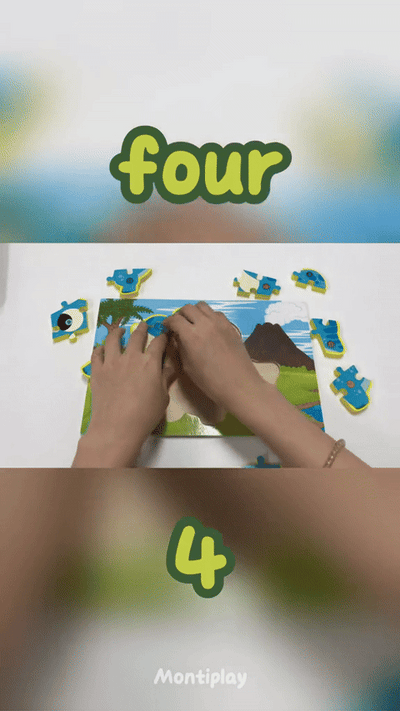 Juguete Montessori de dinosaurios para contar y clasificar — video-producto