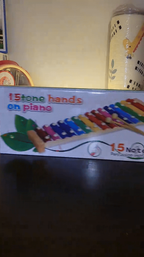 Set de juguetes educativos Montessori de madera con xilófono y torre apilable — video-producto