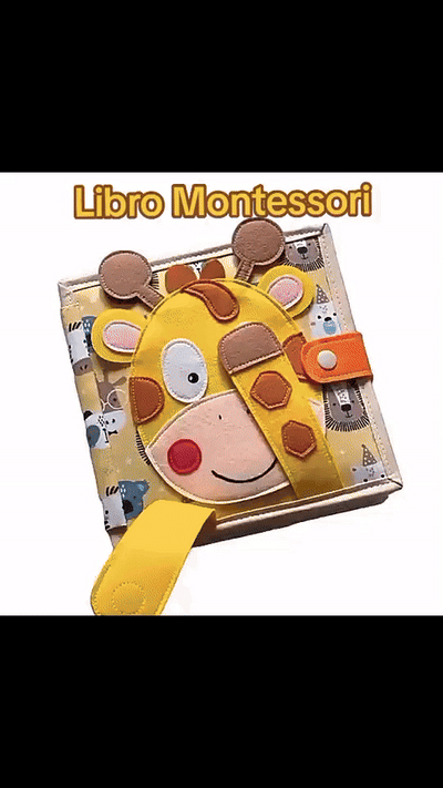 Libro de tela 3D con actividades Montessori para bebés — video-producto