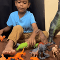Juguete Montessori de dinosaurios para contar y clasificar — video-producto