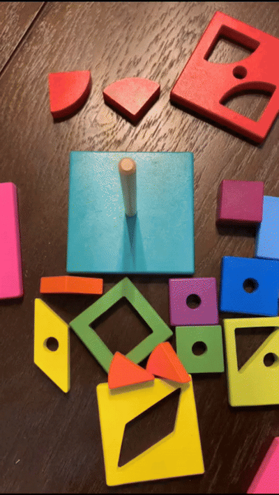 Set de juguetes educativos Montessori de madera con xilófono y torre apilable — video-producto