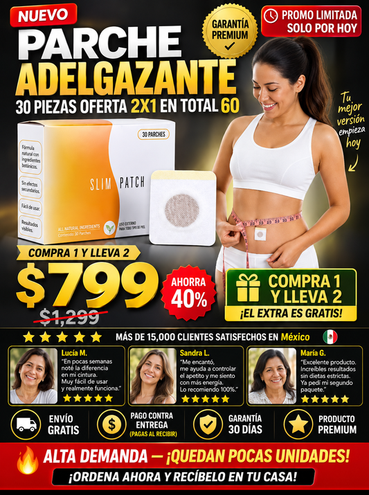 Parches Adelgazantes 60 Piezas Oferta 2x1 Efectivos