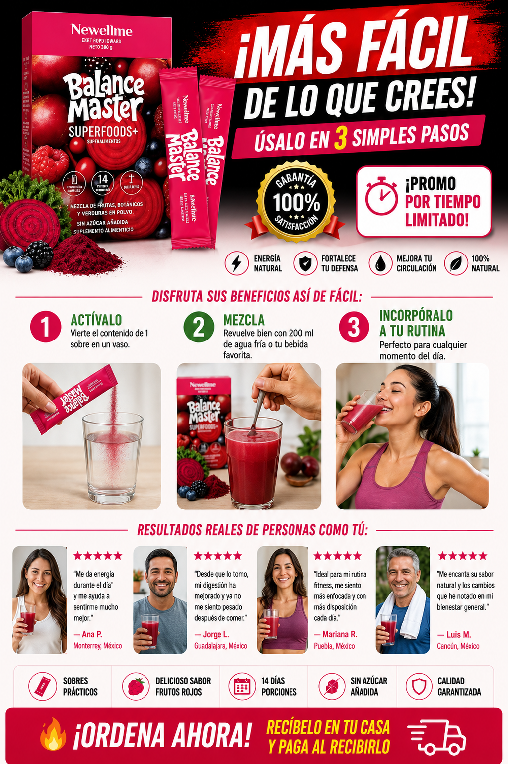 Balance Master Remolacha Root Super Red Energía Natural Máxima