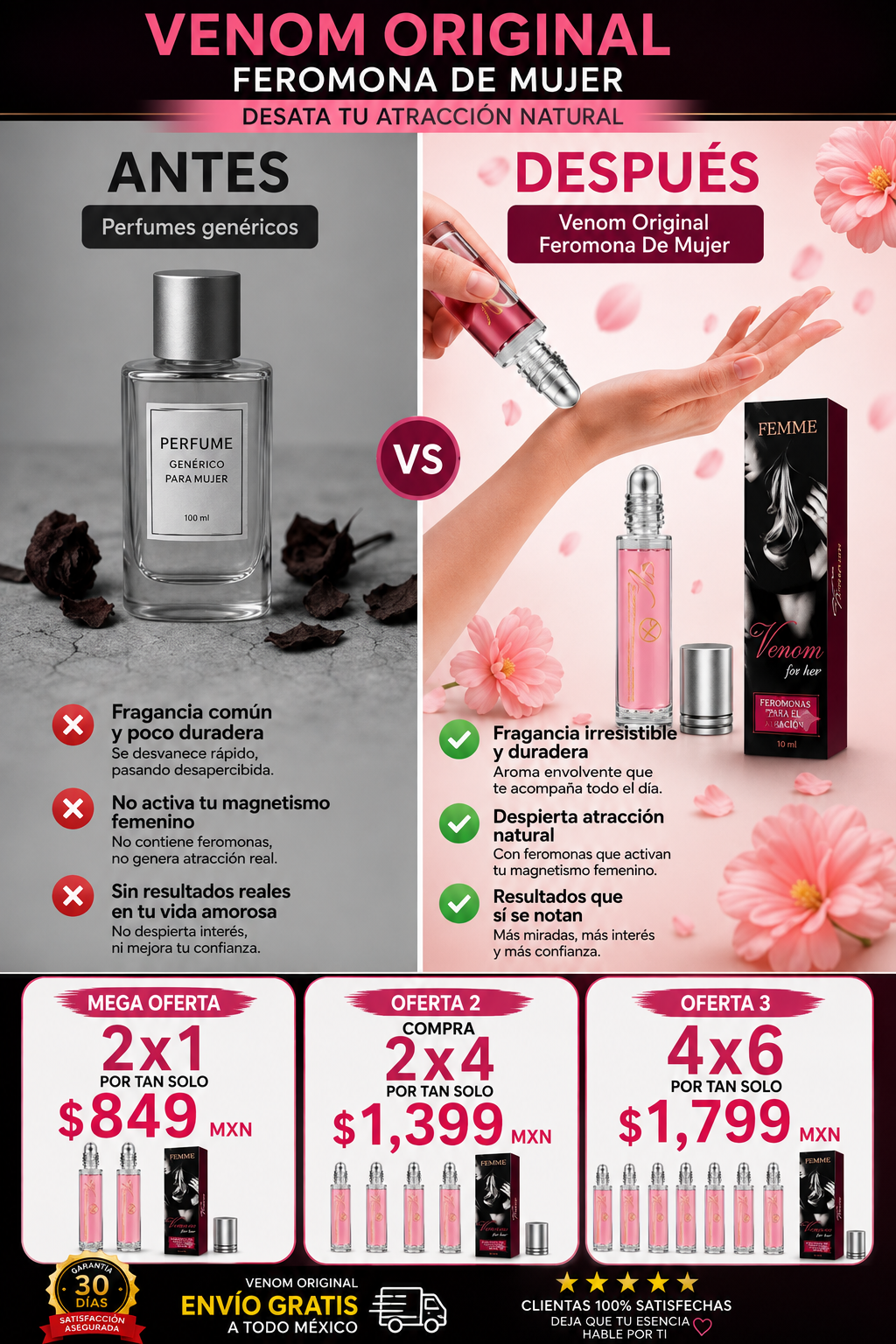 Perfume Feromonas Venom Original Atrae Hombre Ahora