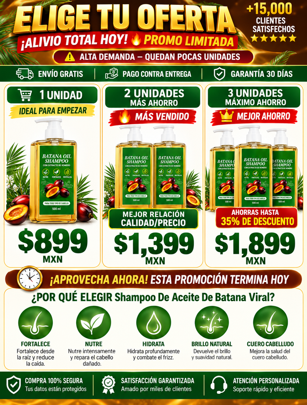 Shampoo Aceite de Batana - Cabello Radiante Viral