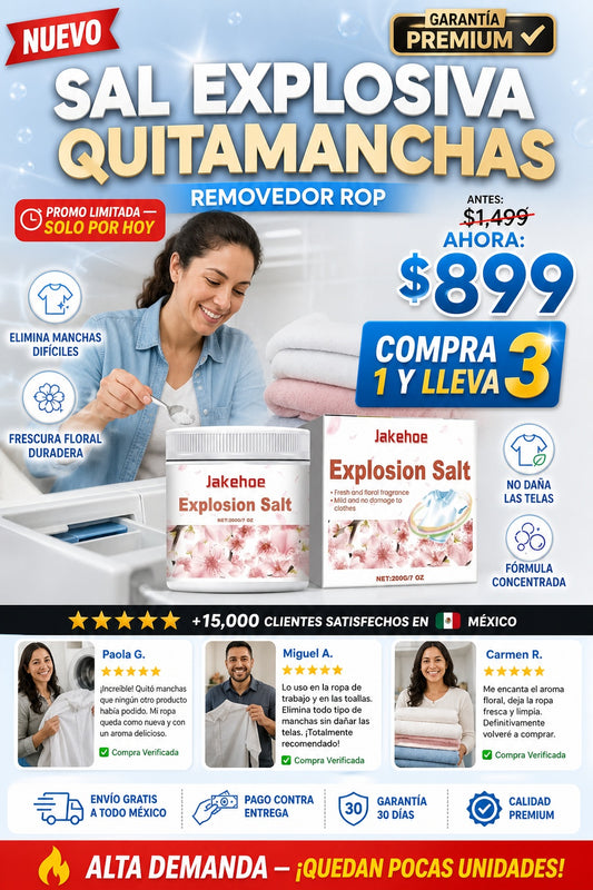 Sal Explosiva Quitamanchas Removedor Rop - imagen 1