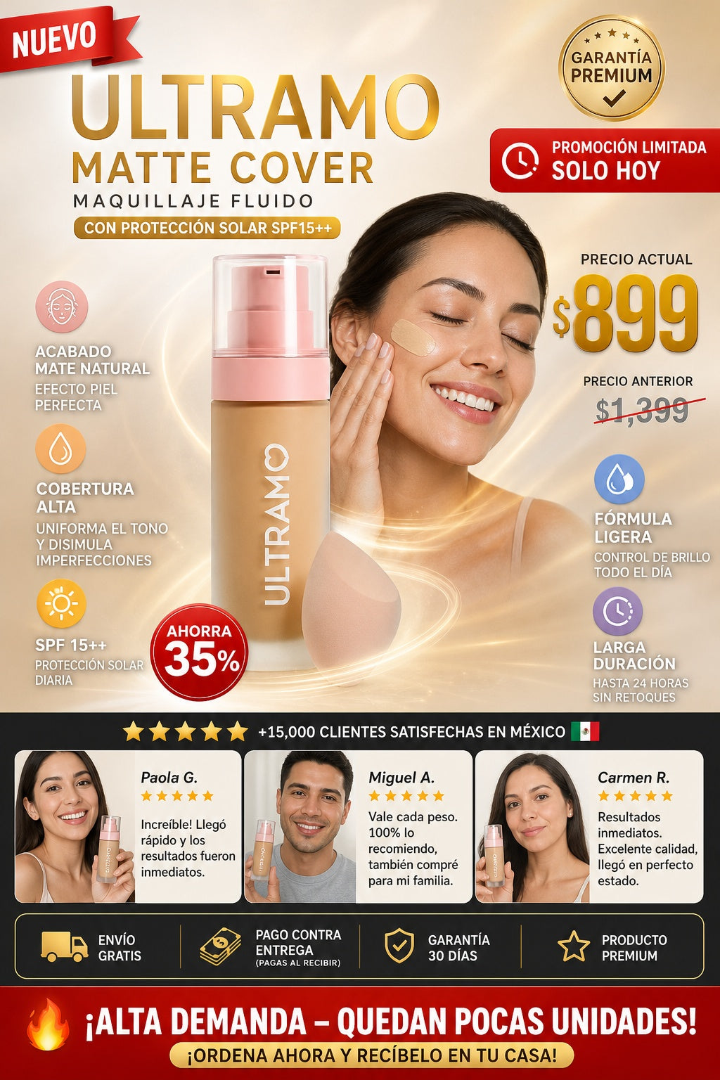 Base de maquillaje líquida mate con protector solar - imagen 1 - hero