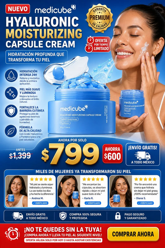 Medicube Crema Azul Ácido Hialurónico Hidratación Profunda