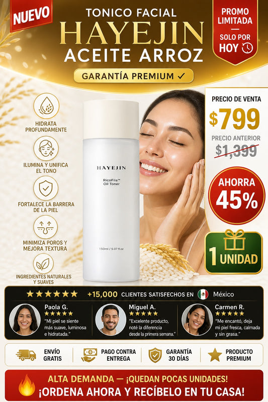 Tonico Facial Hayejin Aceite Arroz - imagen 1