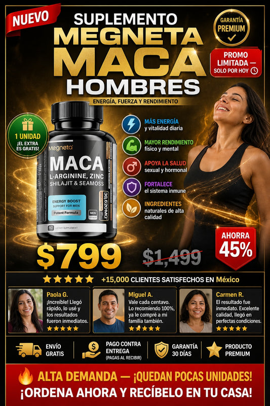 Suplemento Megneta Maca Hombres 60 Cp - imagen 1