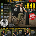 Silla plegable portátil para camping con portavasos - imagen 1 - hero