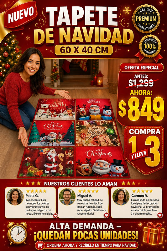 Tapete De Navidad 60 X 40 Cm - imagen 1