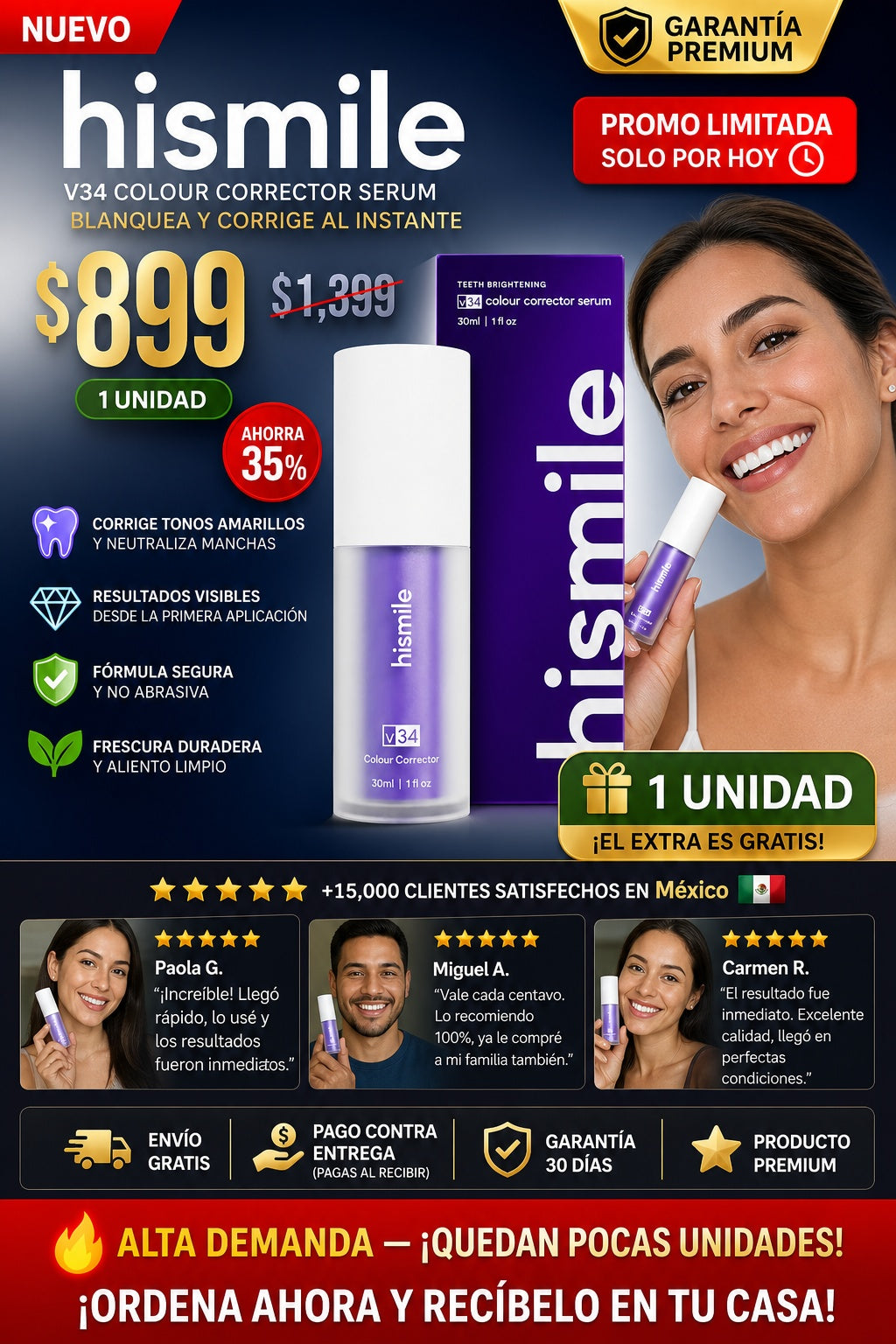 Pasta Hismiles Morada Blanqueador Dental - imagen 1 - hero