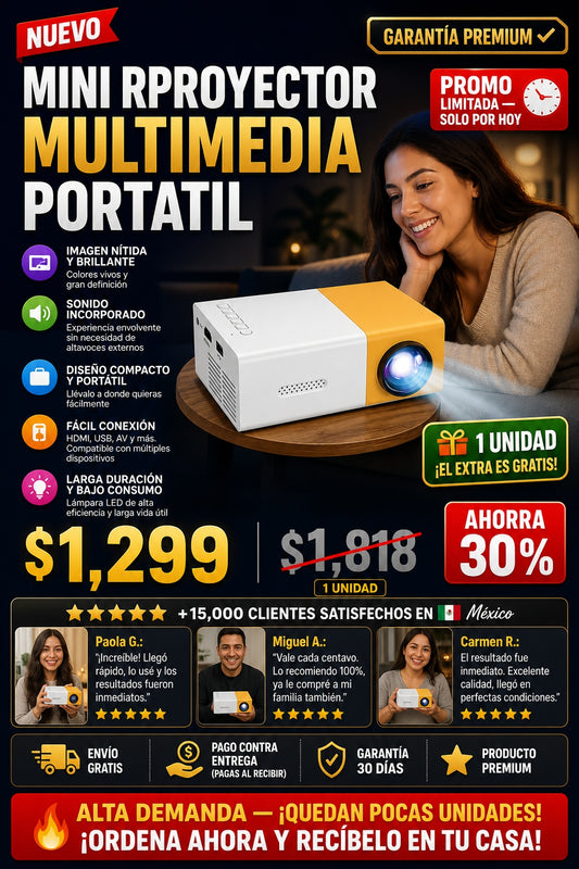 Mini Rproyector Multimedia Portatil - imagen 1